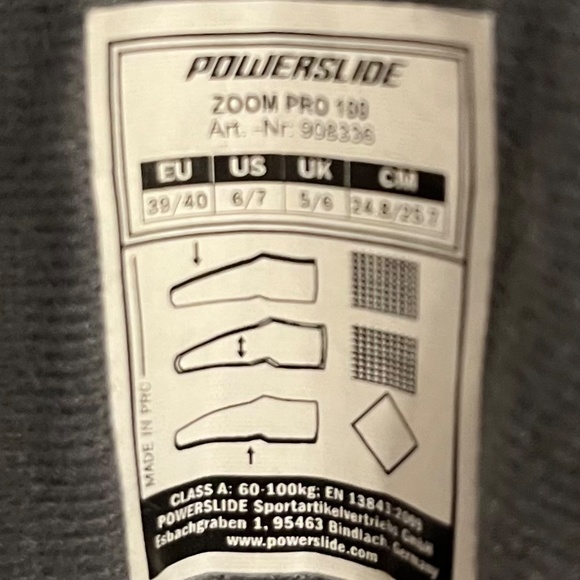 Powerslide Zoom Pro 100 skate boots only - Picture 6 of 15